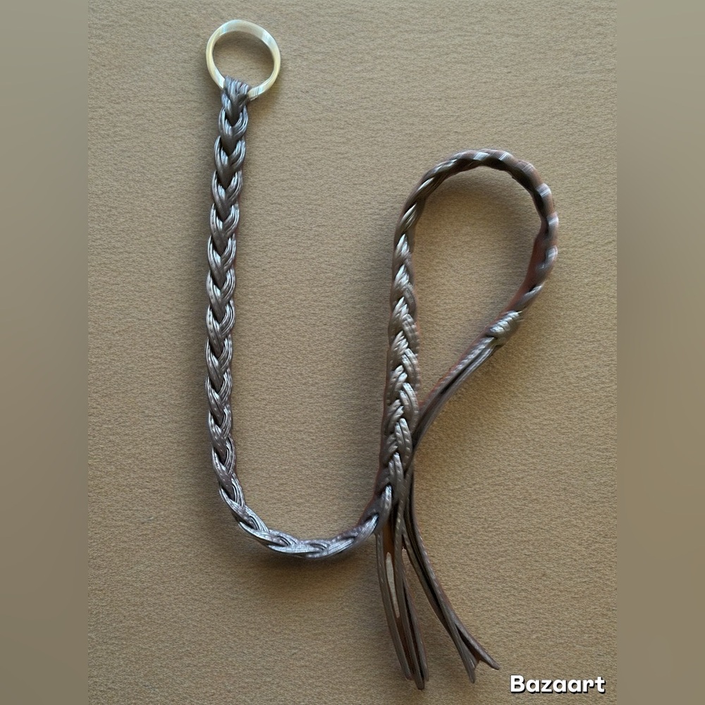 Braided Silver Women's Belt
